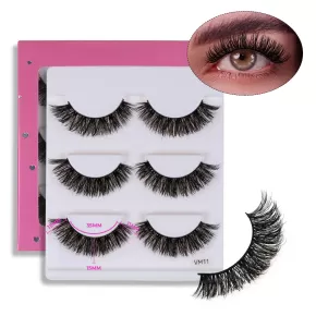 MATTE BLACK LUXURY VOLUME MINK LASHES #VM11