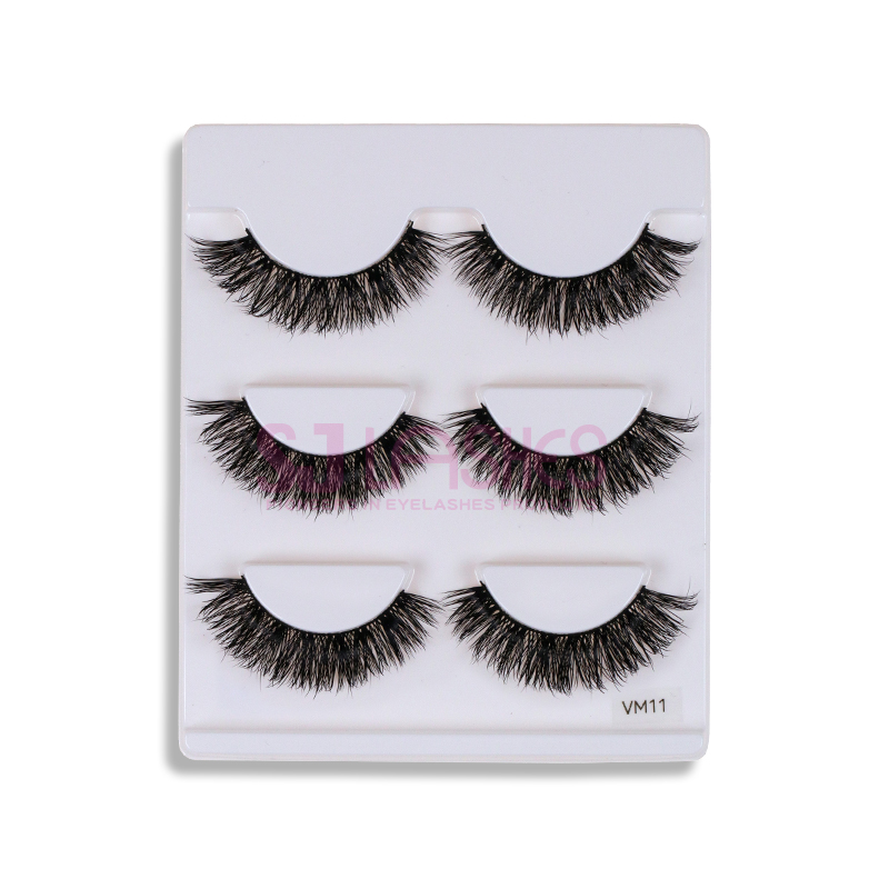 MATTE BLACK LUXURY VOLUME MINK LASHES #VM11