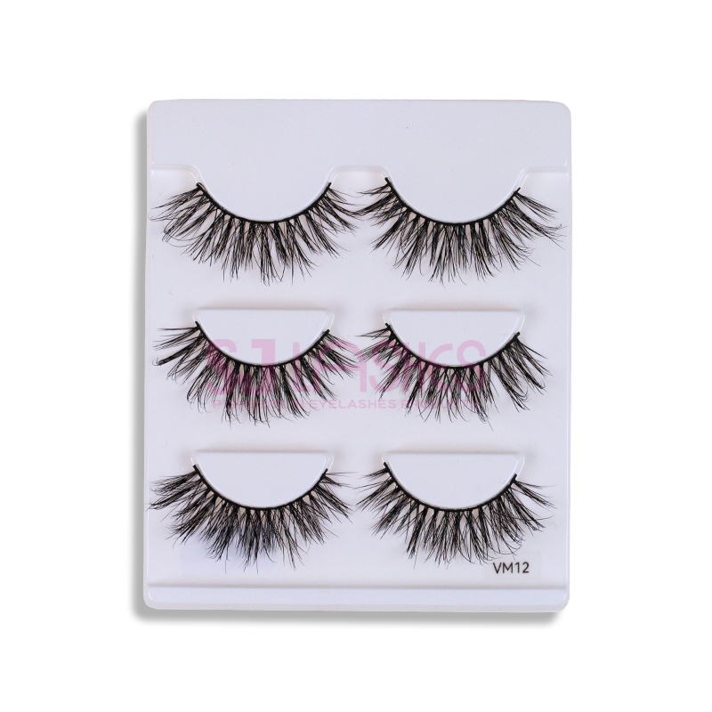 MATTE BLACK LUXURY VOLUME MINK LASHES #VM12