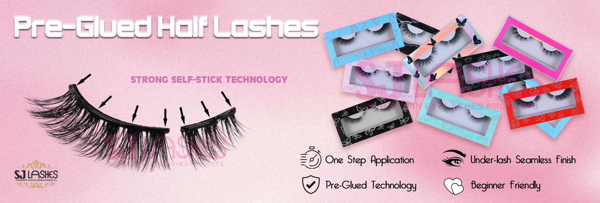 Pre-Glued Half Lashes
