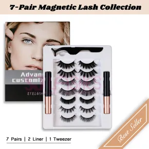 SJ LASHES 7-Pair Magnetic Lash Collection: Dual Magnetic Eyeliners and Precision Tweezer - Advanced Best-Seller EditionSJ LASHES 7-Pair Magnetic Lash Collection: Dual Magnetic Eyeliners and Precision Tweezer - Advanced Best-Seller Edition