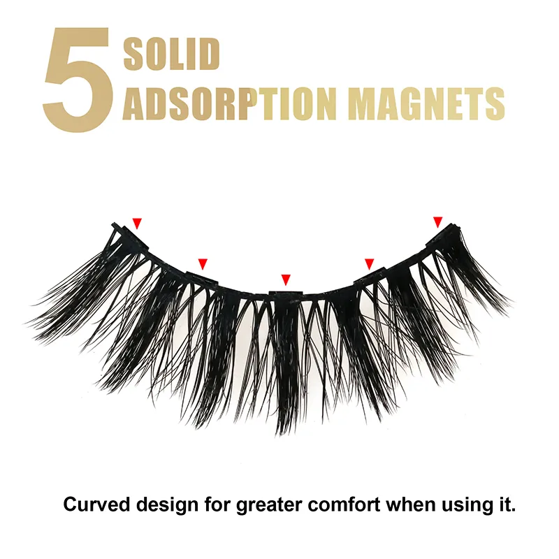 SJ LASHES 2-Pair Magnetic Lash Travel Kit: Natural & Volume Styles with Mirror Compact and Eyeliner - Rose Gold Travel Edition